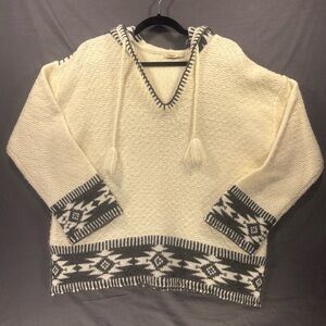 Faherty Cashmere-Blend V-Neck Hooded Sweater
